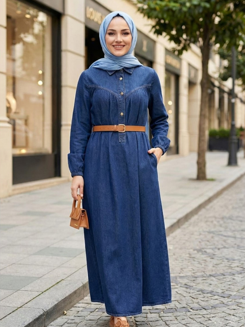 Tesettür Uzun Kot Elbise